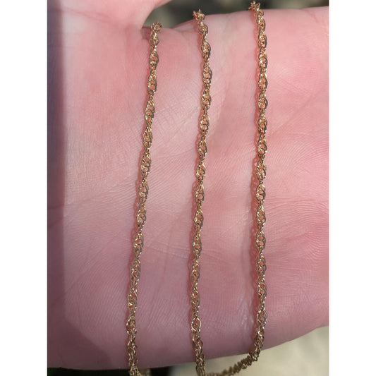 Vintage Solid 14k Yellow Gold Chain Necklace - 21.25 inches