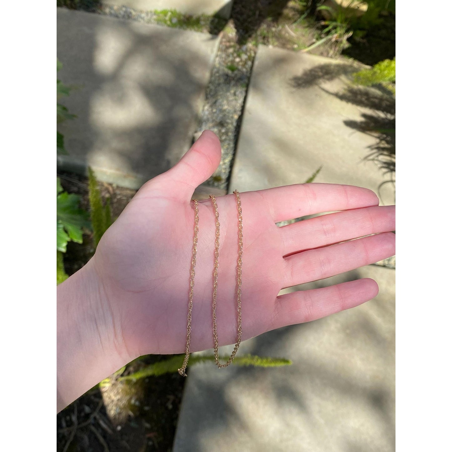 Vintage Solid 14k Yellow Gold Chain Necklace - 21.25 inches