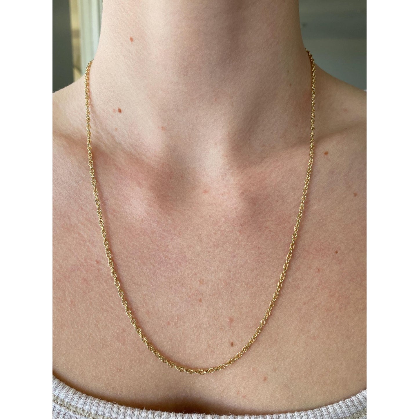 Vintage Solid 14k Yellow Gold Chain Necklace - 21.25 inches