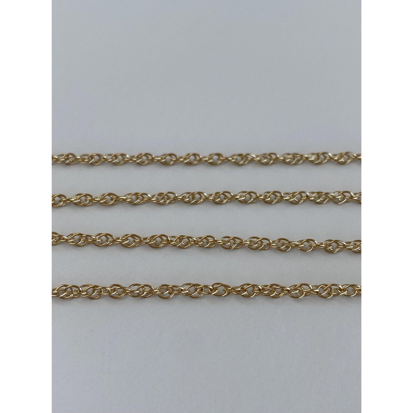 Vintage Solid 14k Yellow Gold Chain Necklace - 21.25 inches