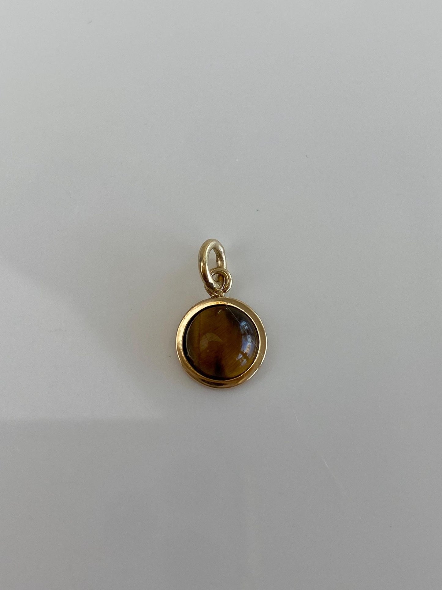 Vintage Solid 14k Yellow Gold Tigers Eye Stick Pin Charm