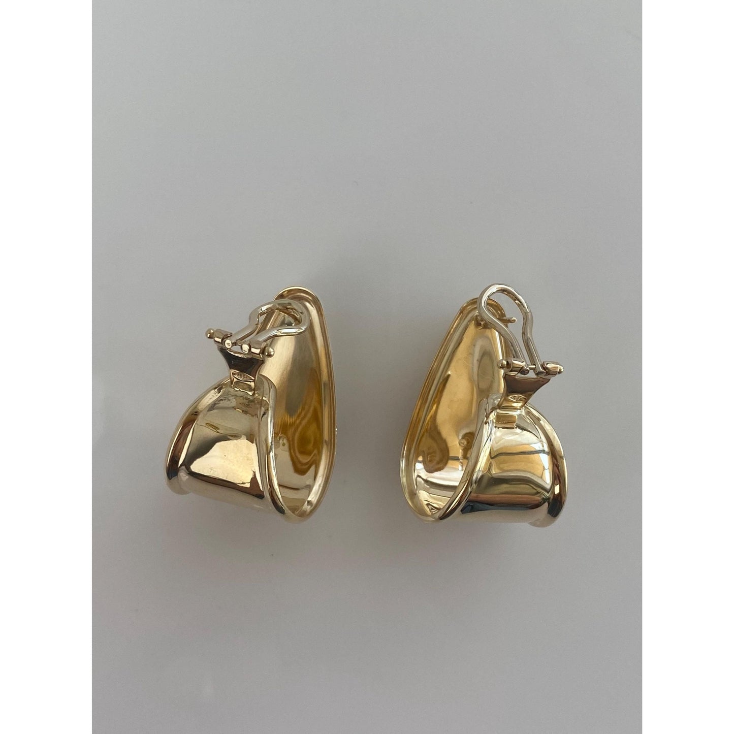 Solid 14k Yellow Gold Elephant Drop Earrings
