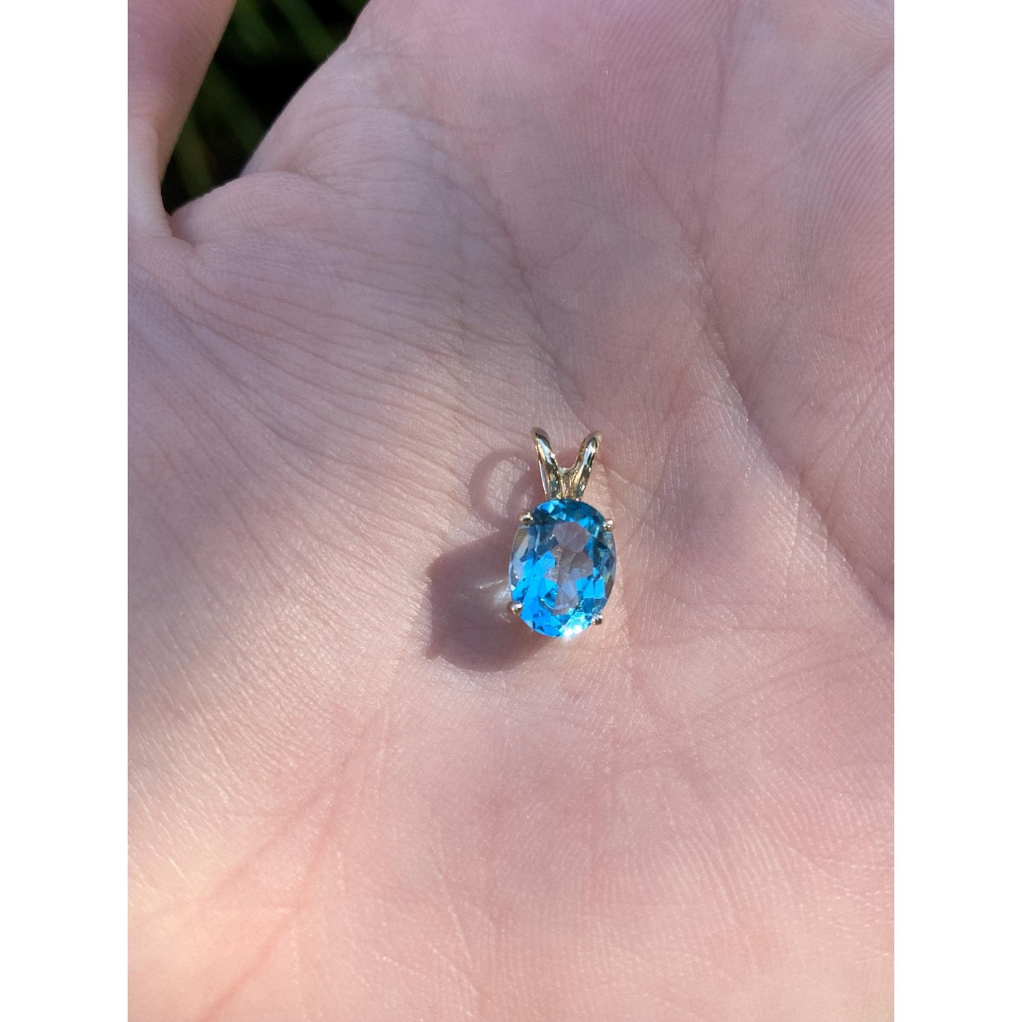 Vintage Solid 10k Yellow Gold Topaz Charm