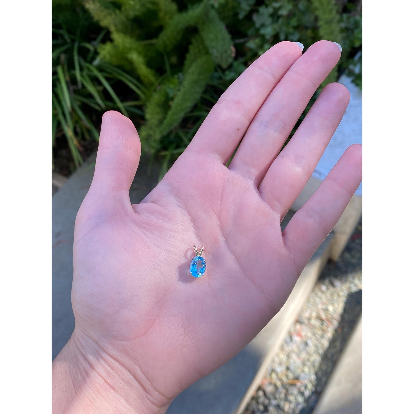 Vintage Solid 10k Yellow Gold Topaz Charm