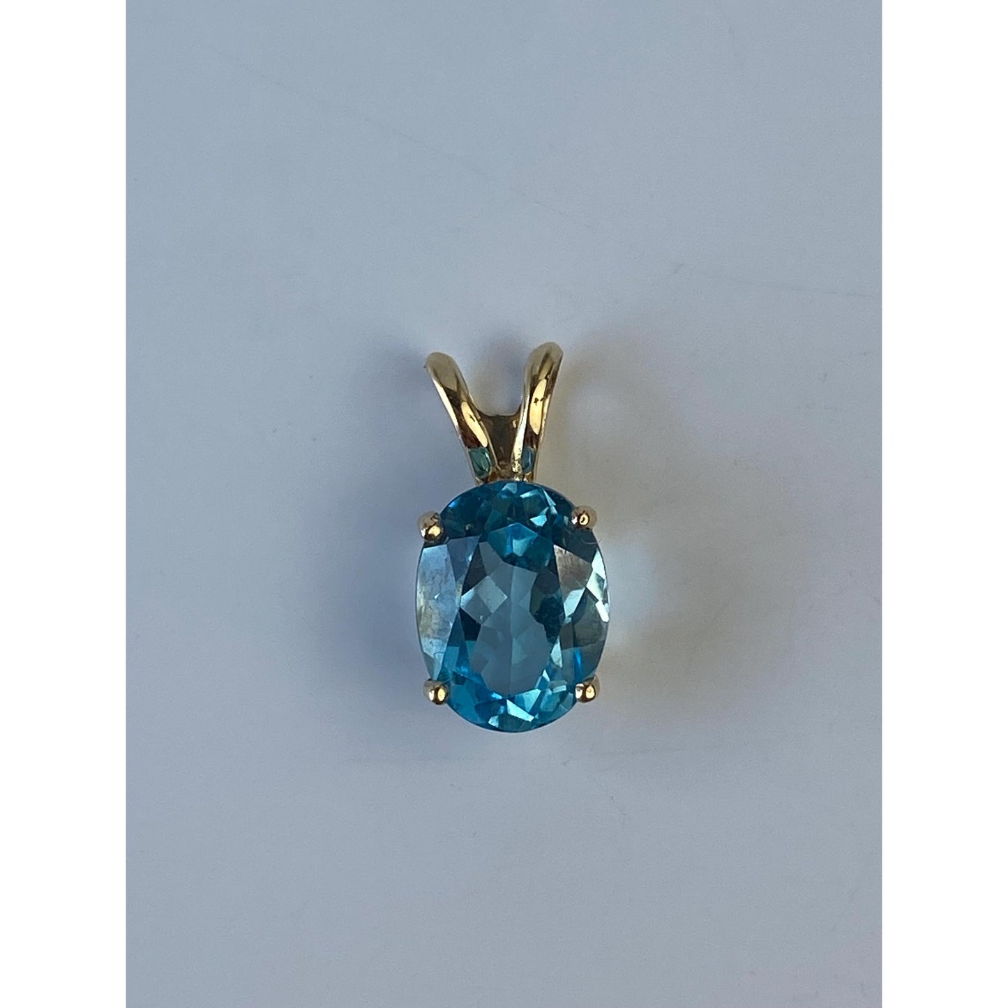 Vintage Solid 10k Yellow Gold Topaz Charm
