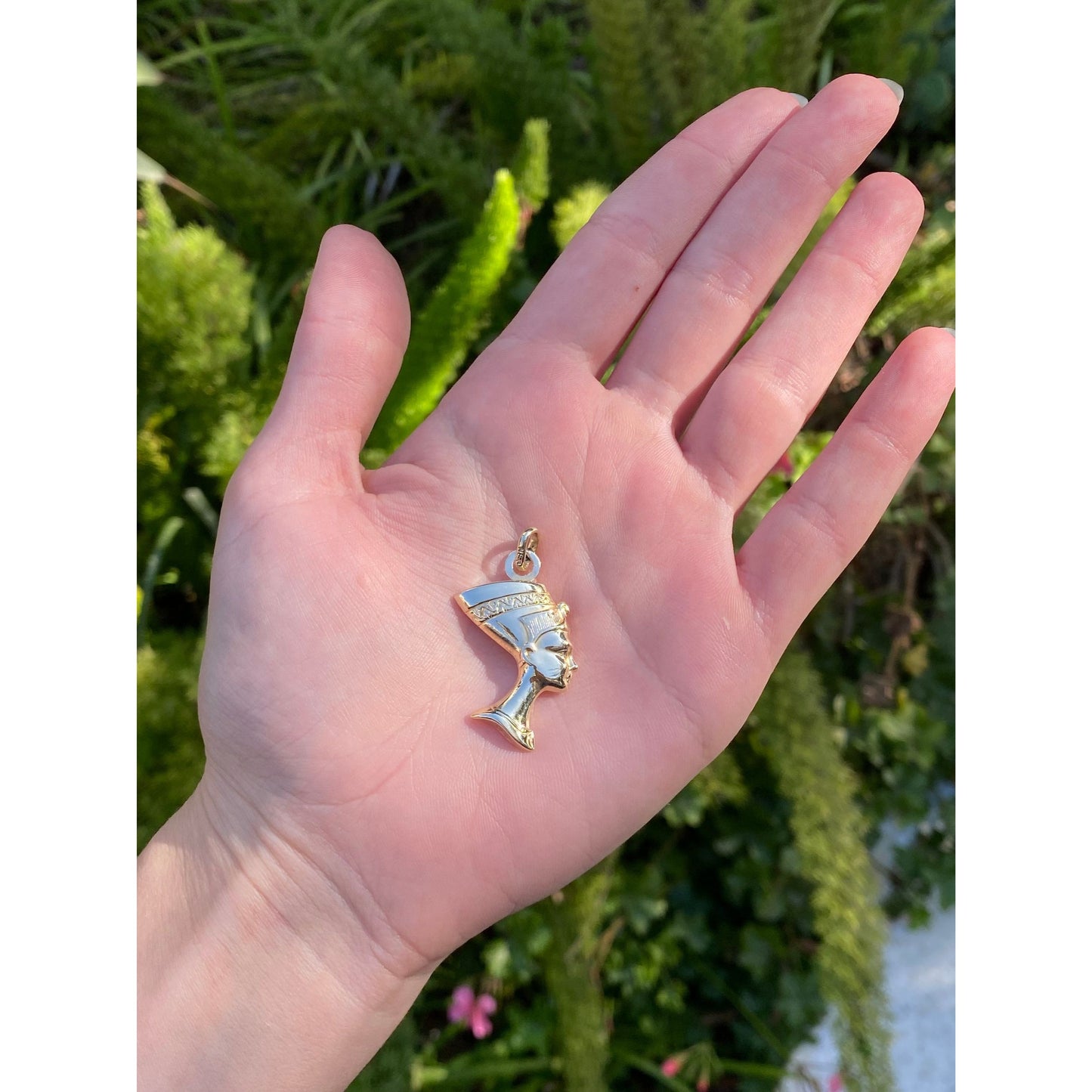 Vintage 14k Yellow Gold Egyptian Nefertiti Charm