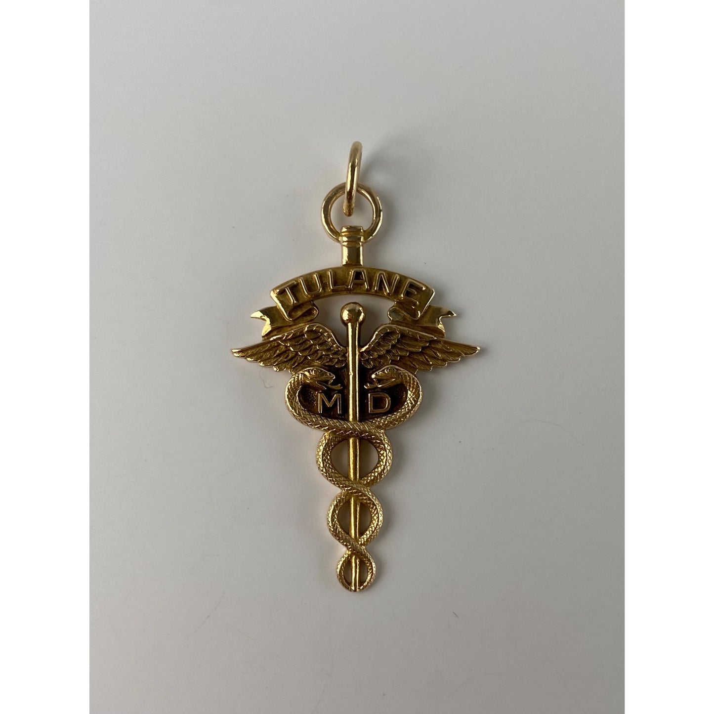 Vintage Solid 10k Yellow Gold Tulane MD Medical Doctor Charm