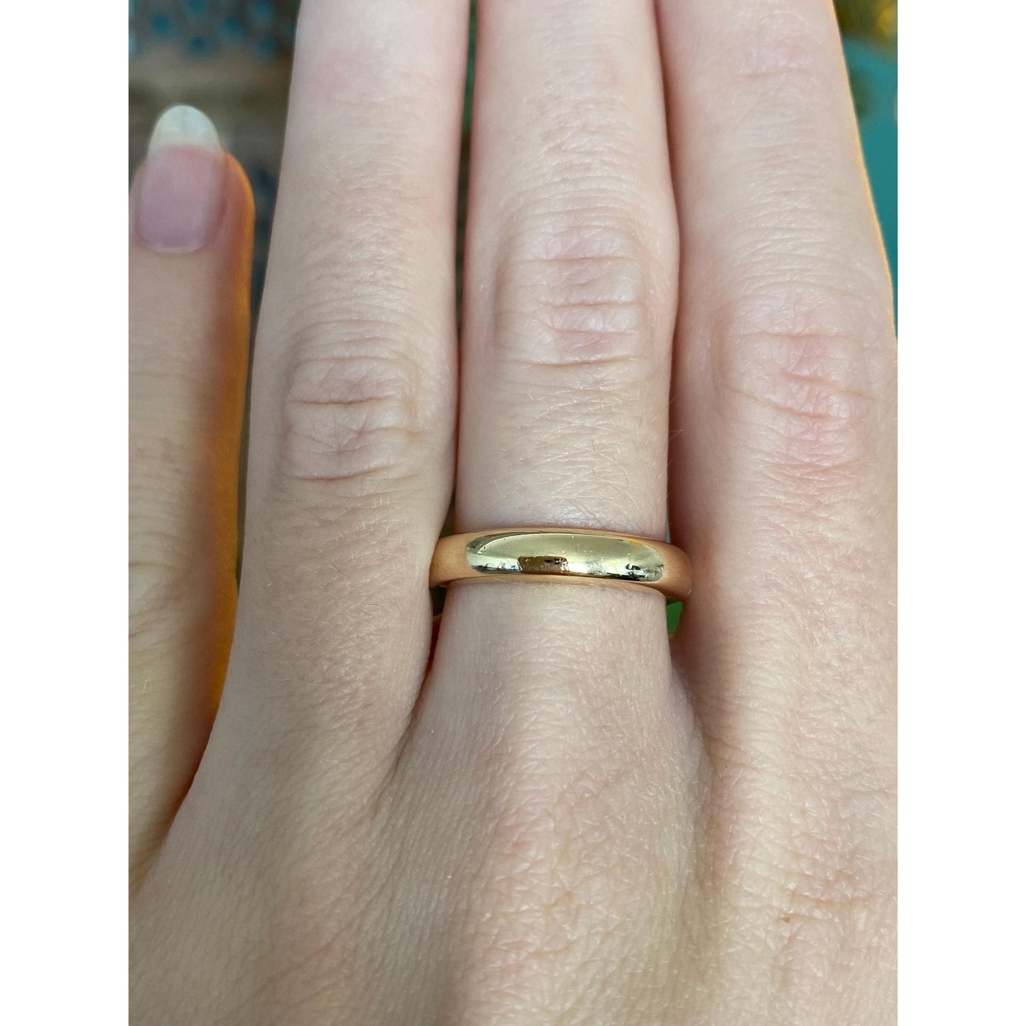 Vintage Solid 18k Yellow Gold Ring Band - Size 6.75