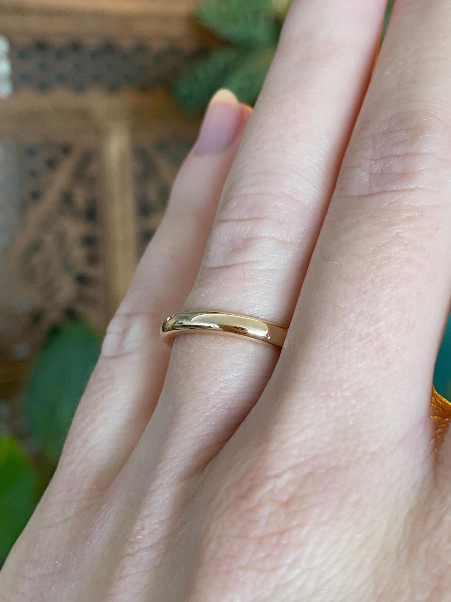 Vintage Solid 14k Yellow Gold Ring Band - Size 5.5