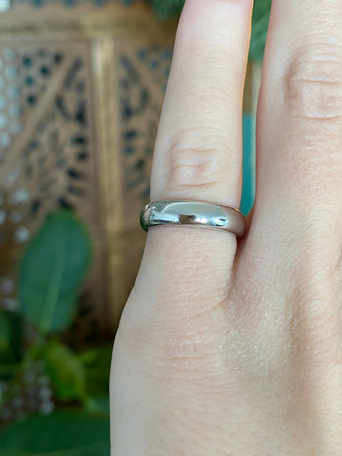 Vintage Solid Palladium Ring Band - Size 4.25