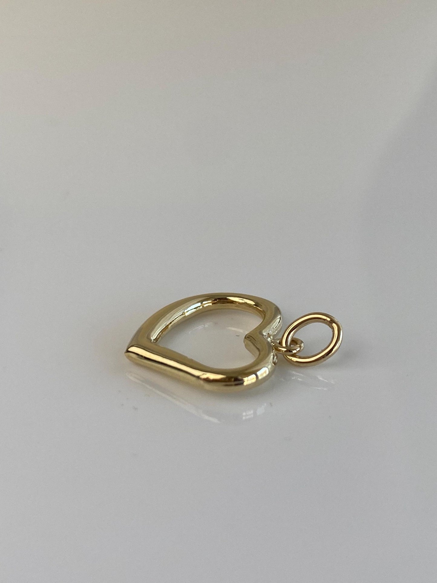 Vintage 14k Yellow Gold Open Heart Charm