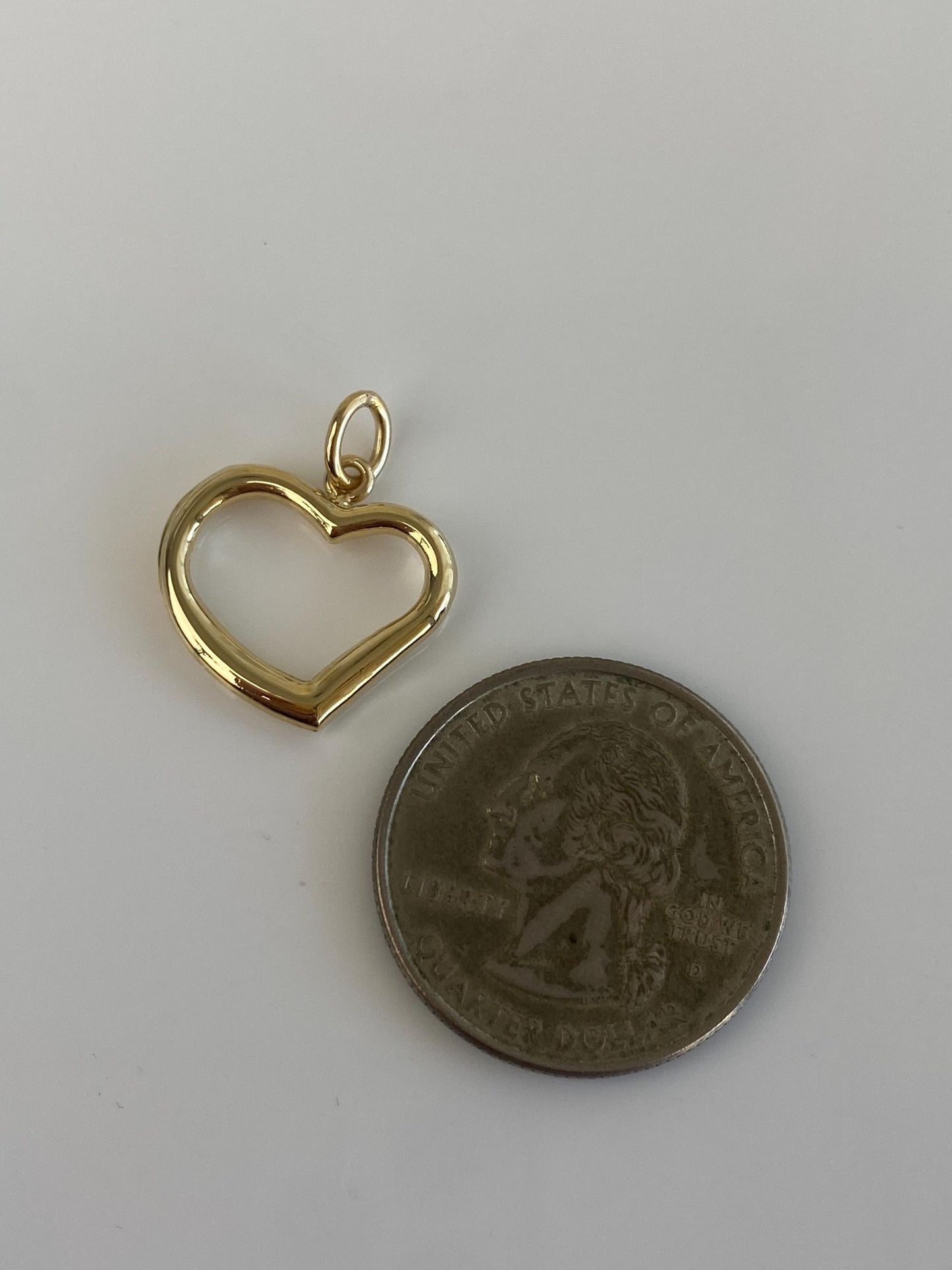 Vintage 14k Yellow Gold Open Heart Charm
