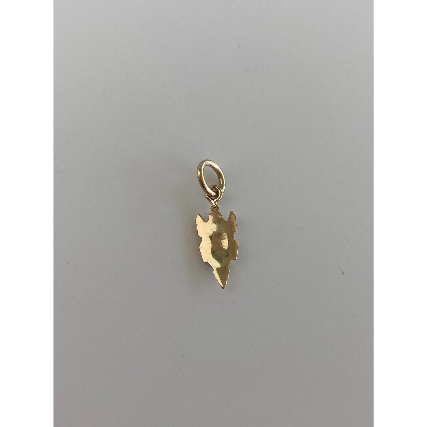 Vintage Solid 10k Yellow Gold Black Enamel Shield Charm