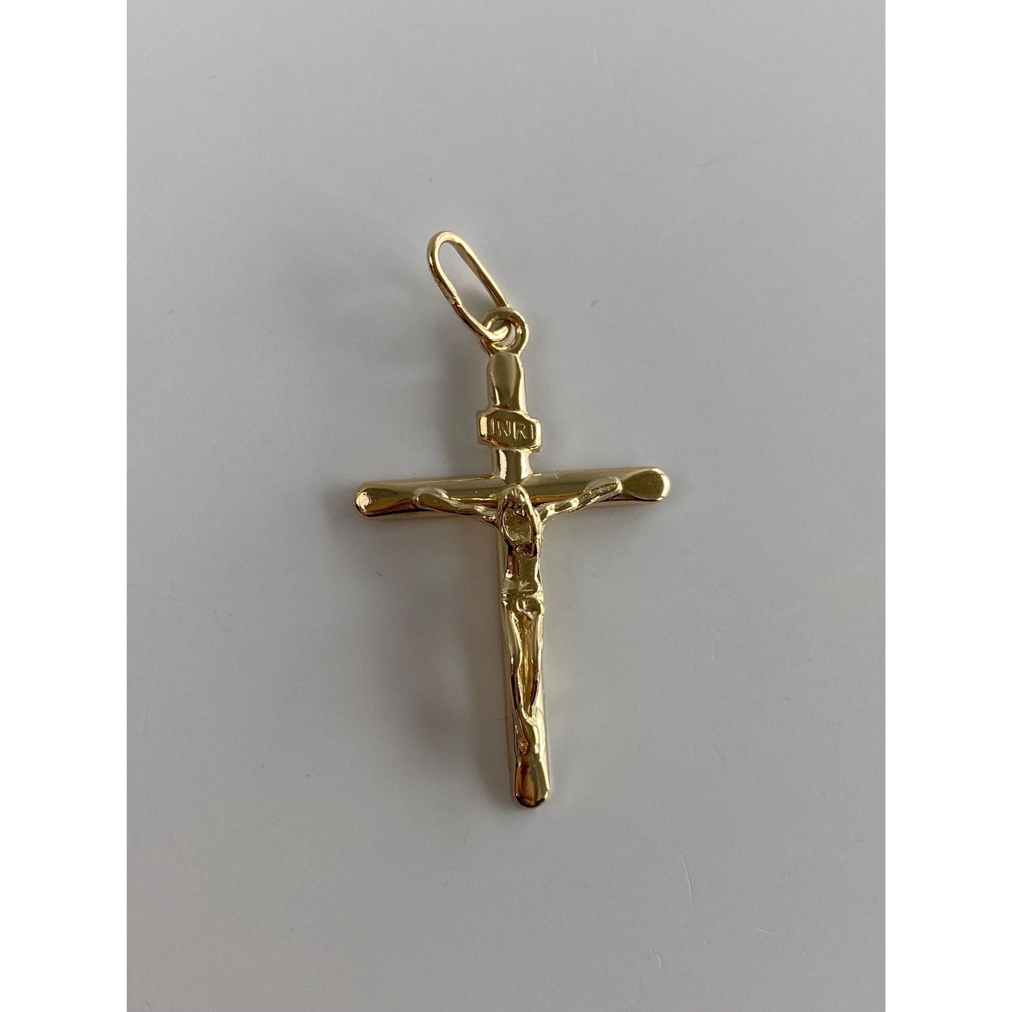 Vintage Solid 14k Yellow Gold Crucifix Cross Charm