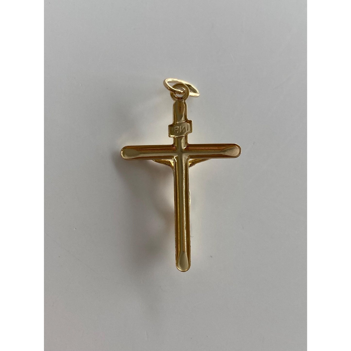 Vintage Solid 14k Yellow Gold Crucifix Cross Charm