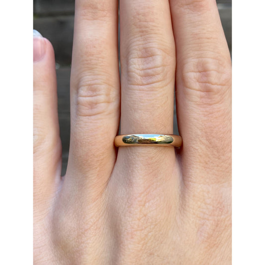 Vintage Solid 14k Yellow Gold Ring Band - Size 8.75