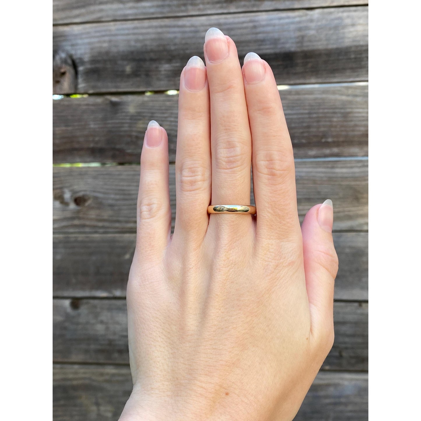 Vintage Solid 14k Yellow Gold Ring Band - Size 8.75