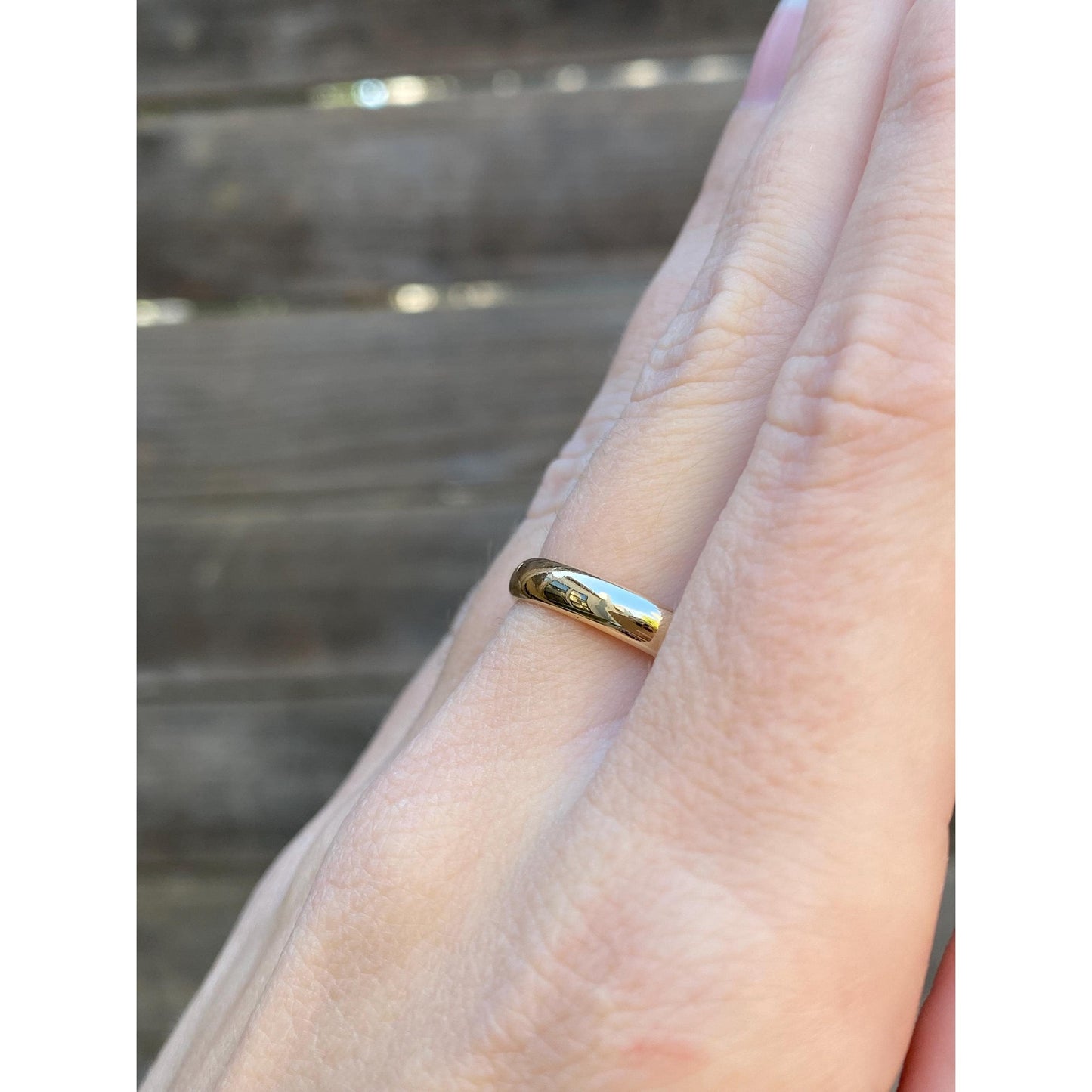 Vintage Solid 14k Yellow Gold Ring Band - Size 8.75