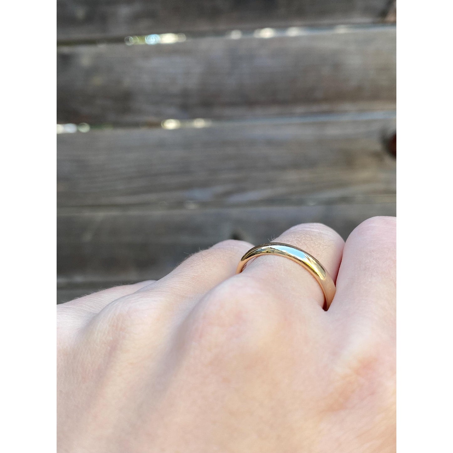 Vintage Solid 14k Yellow Gold Ring Band - Size 8.75