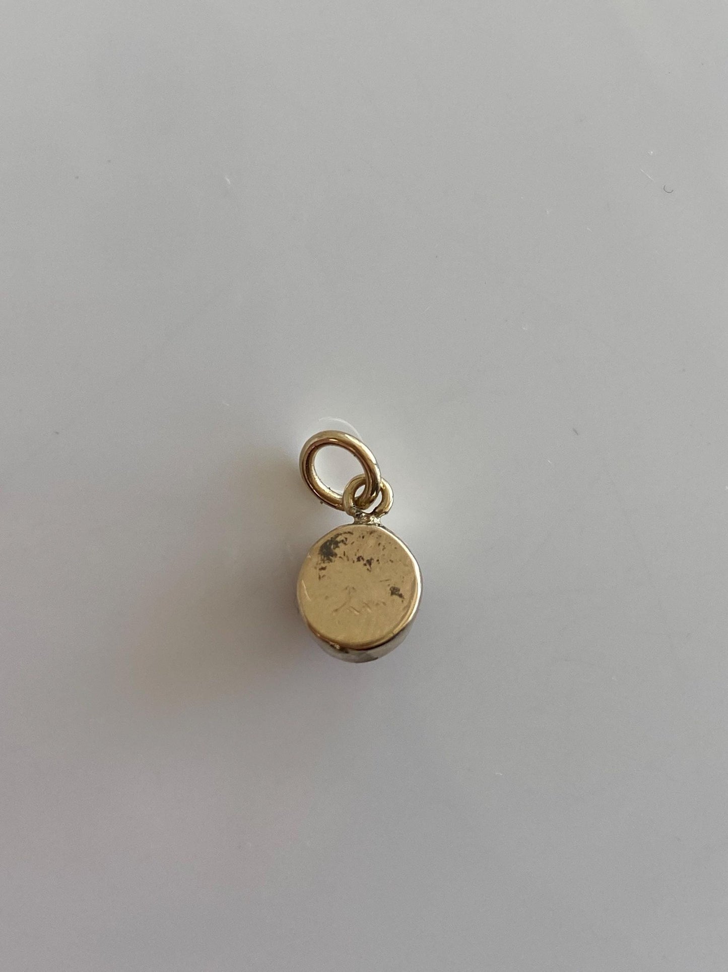 Vintage Solid 14k Yellow Gold Fire Opal Cabochon Charm