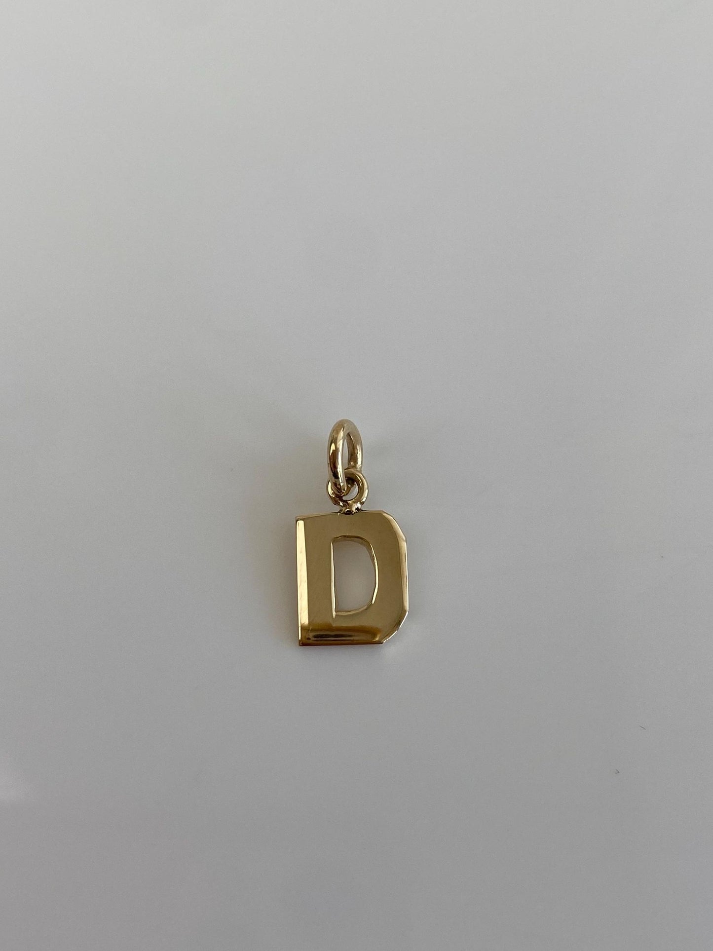 Vintage Solid 14k Yellow Gold Initial 'D' Charm