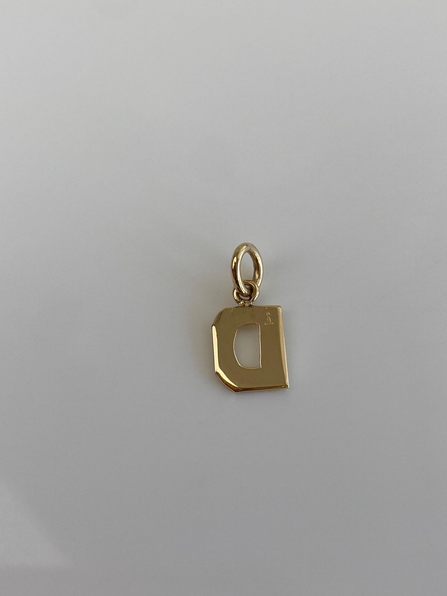 Vintage Solid 14k Yellow Gold Initial 'D' Charm