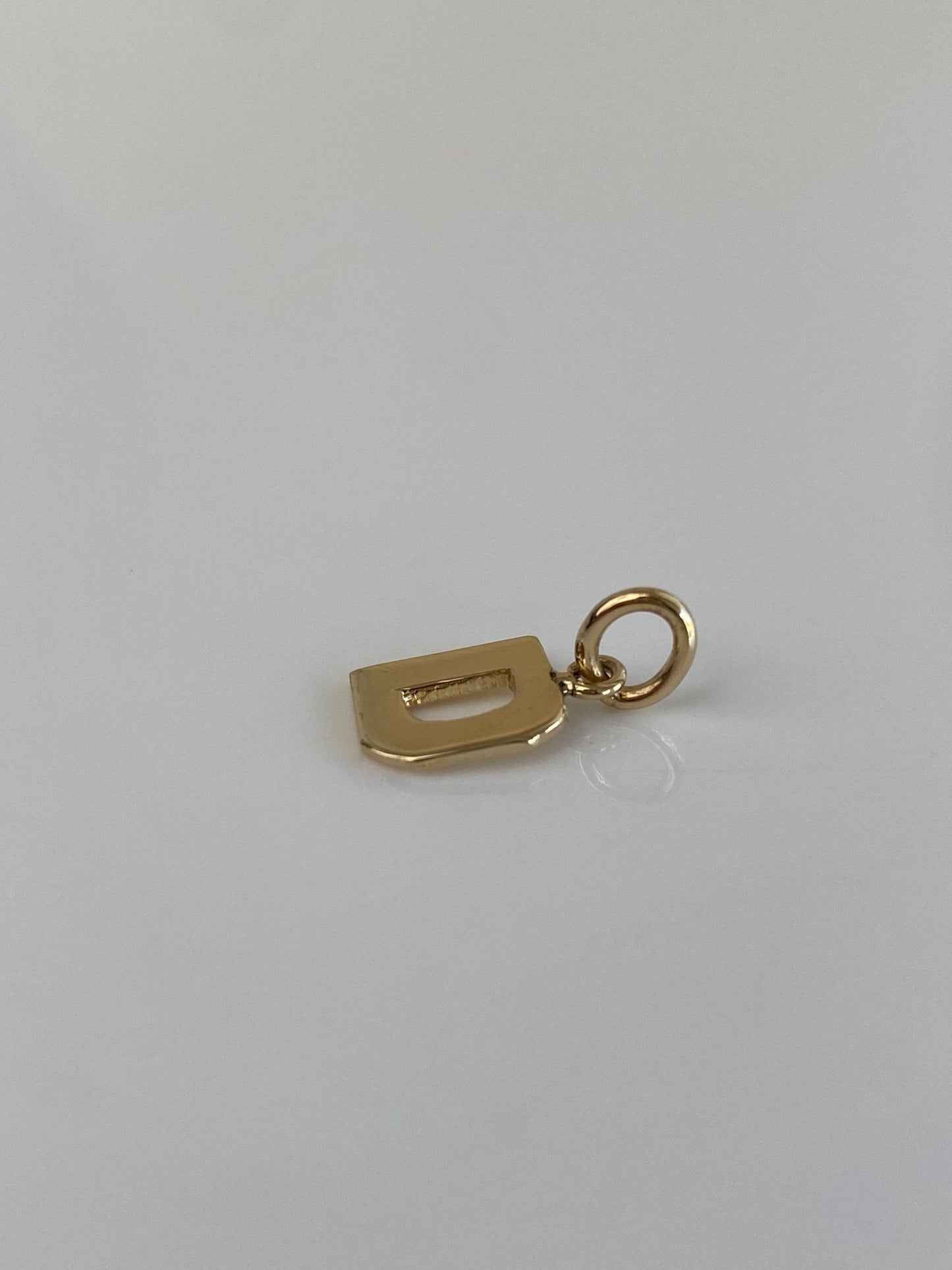 Vintage Solid 14k Yellow Gold Initial 'D' Charm