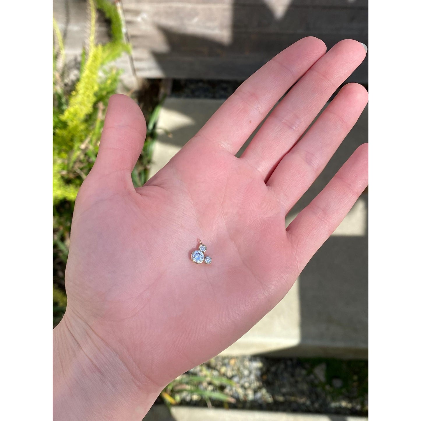 Vintage Solid 10k Yellow Gold Cubic Zirconia Mickey Mouse Charm