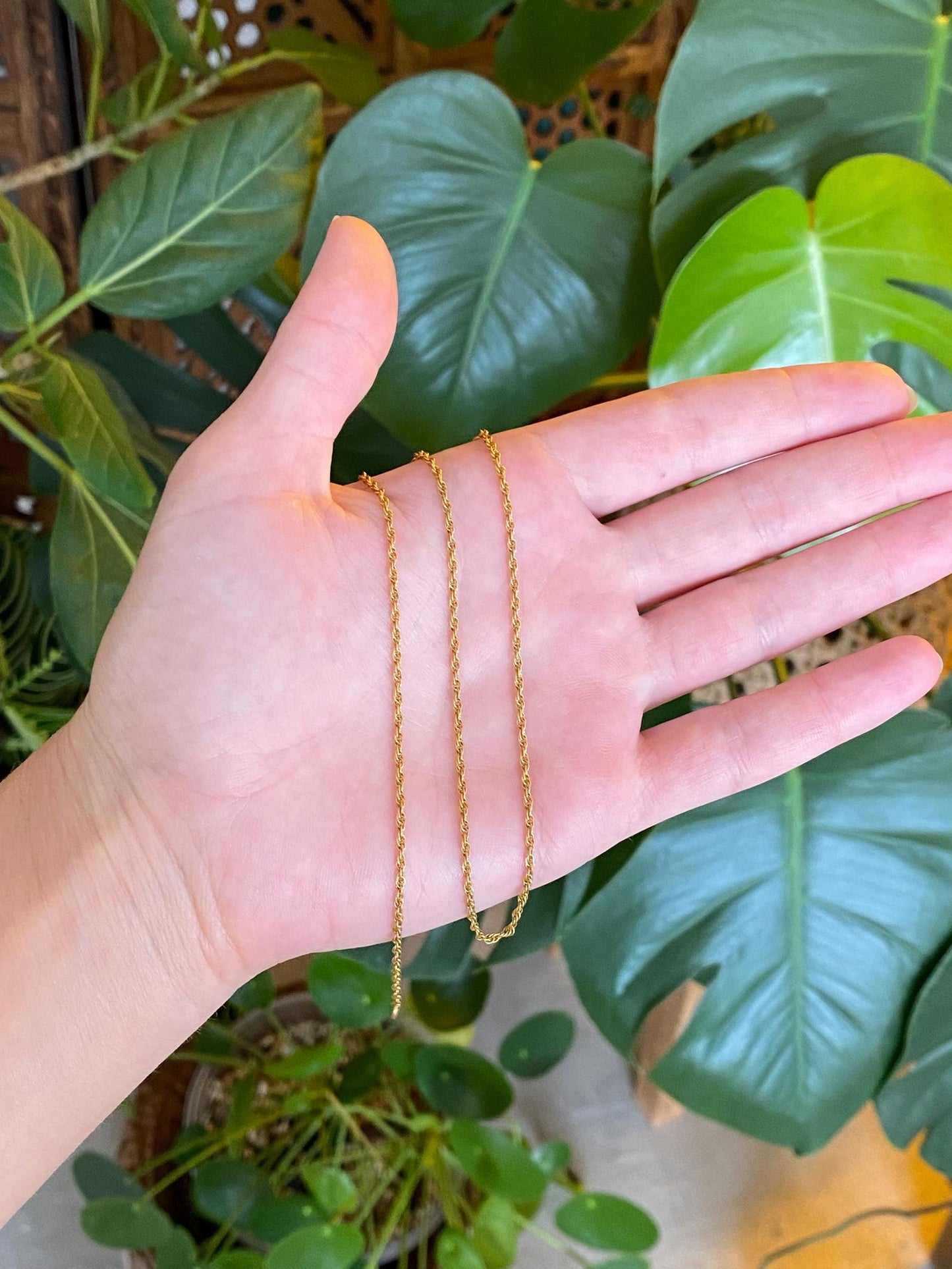Vintage Solid 14k Yellow Gold Chain Necklace - 19.75 inches