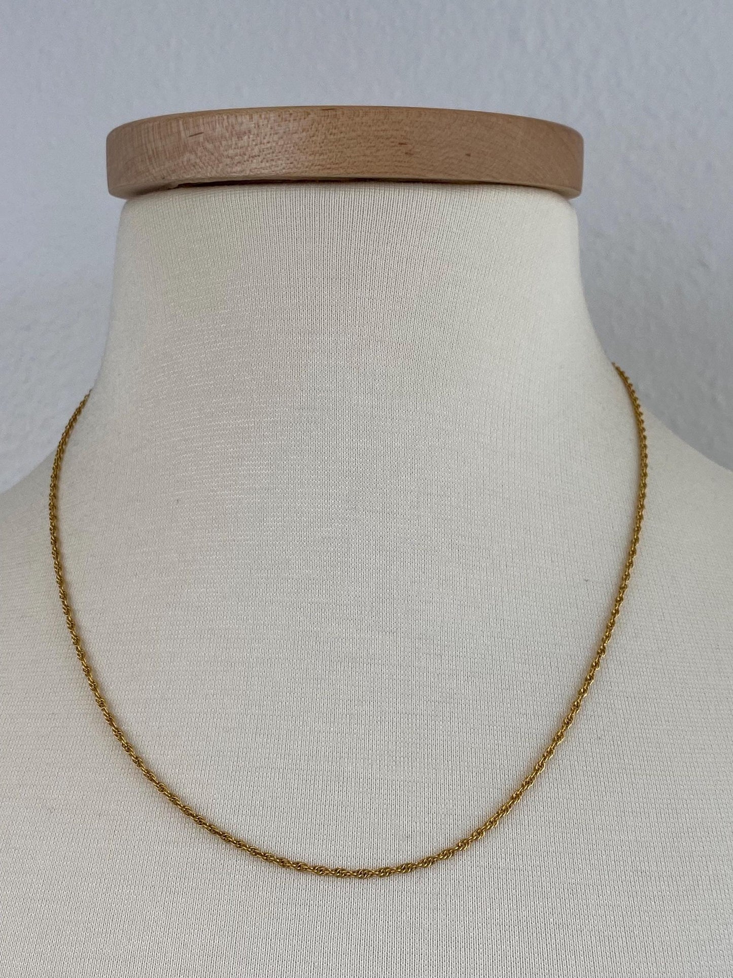 Vintage Solid 14k Yellow Gold Chain Necklace - 19.75 inches