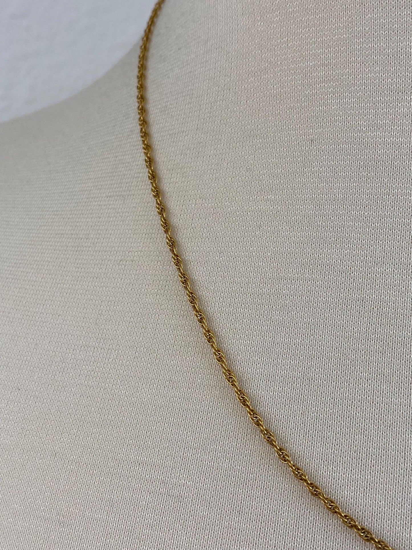 Vintage Solid 14k Yellow Gold Chain Necklace - 19.75 inches