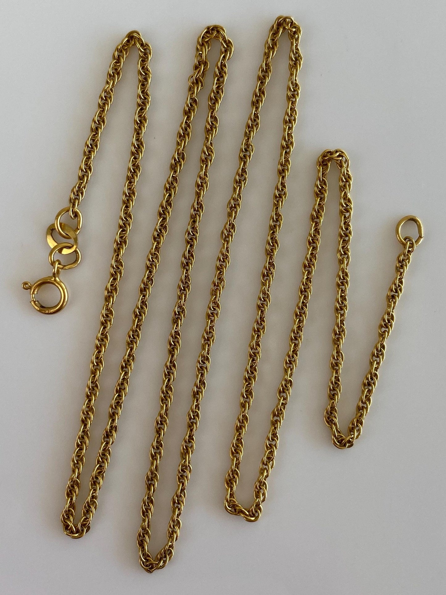 Vintage Solid 14k Yellow Gold Chain Necklace - 19.75 inches