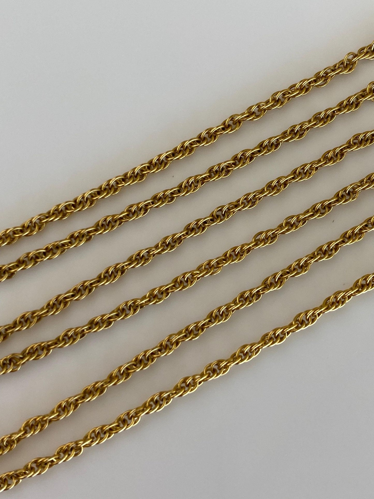 Vintage Solid 14k Yellow Gold Chain Necklace - 19.75 inches