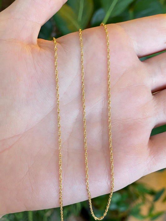 Vintage Solid 14k Yellow Gold Chain Necklace - 20 inches