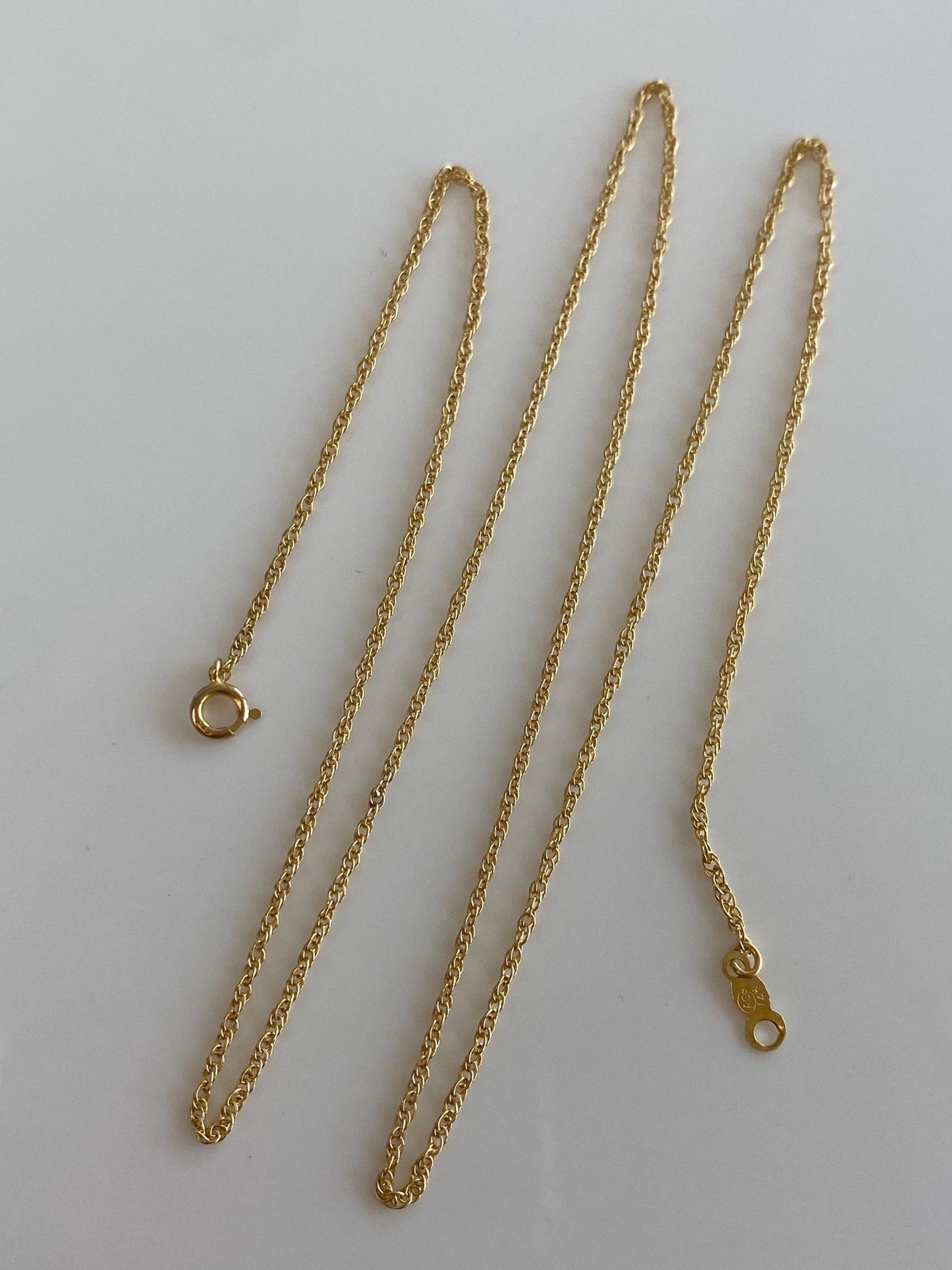 Vintage Solid 14k Yellow Gold Chain Necklace - 20 inches