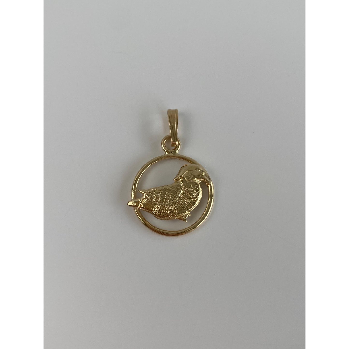Vintage Solid 14k Yellow Gold Bird Charm