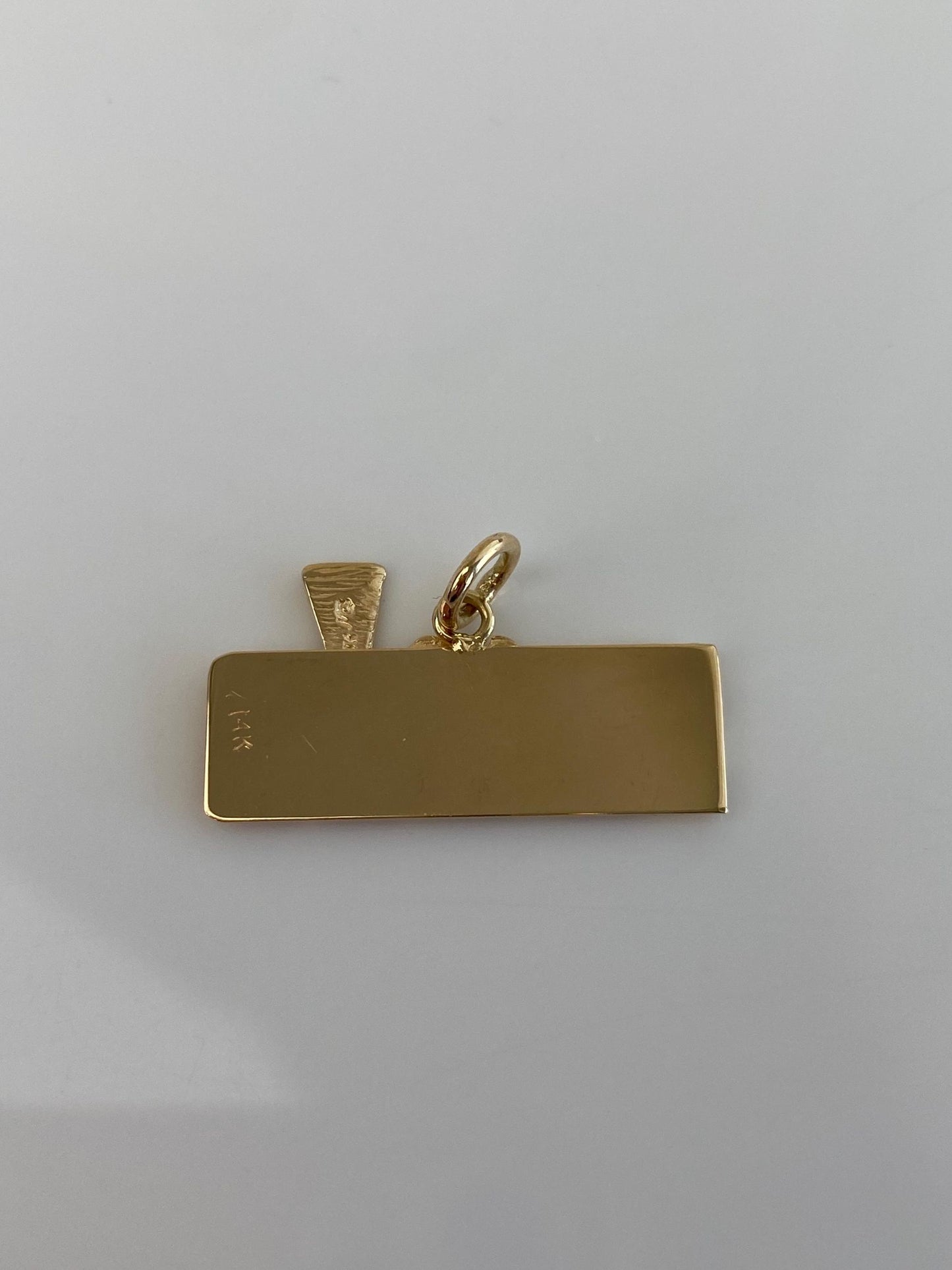 Vintage Solid 14k Yellow Gold Train Charm