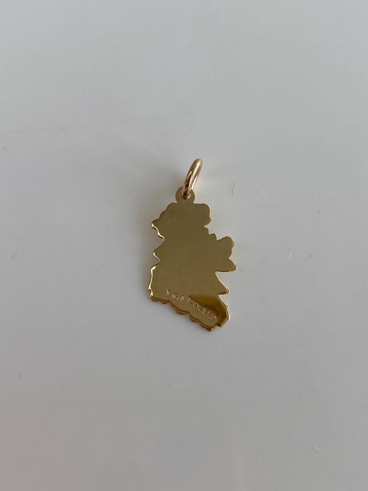 Vintage Solid 9k Yellow Gold Harp Design Charm
