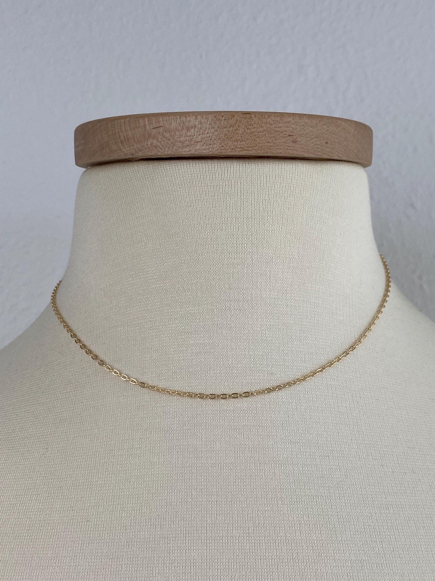 Vintage Solid 14k Yellow Gold Cable Chain Necklace - 15.75 inches