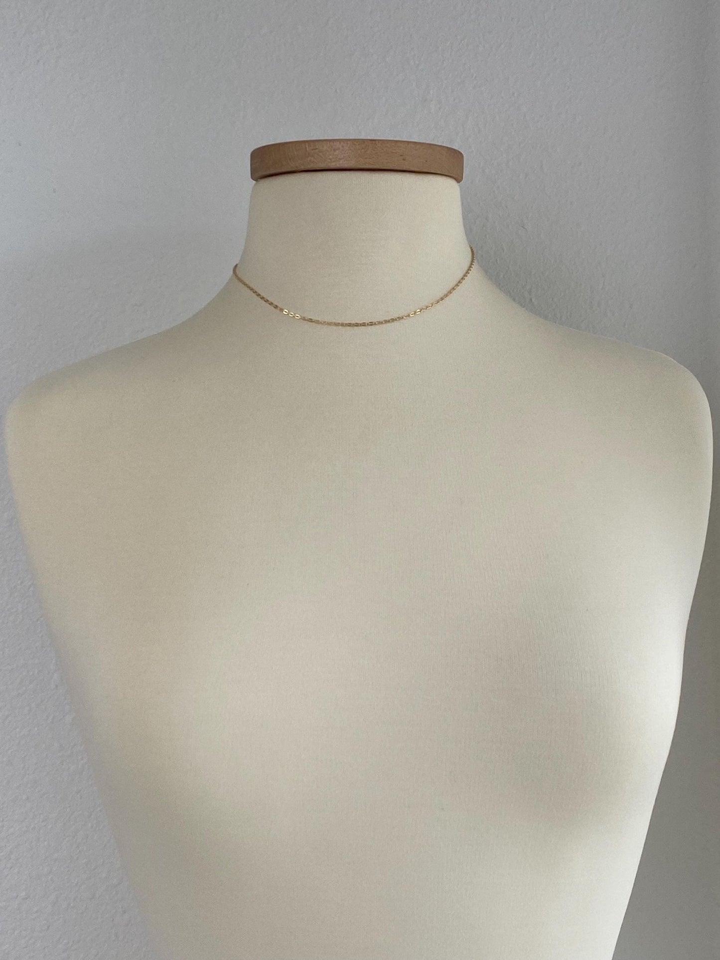 Vintage Solid 14k Yellow Gold Cable Chain Necklace - 15.75 inches