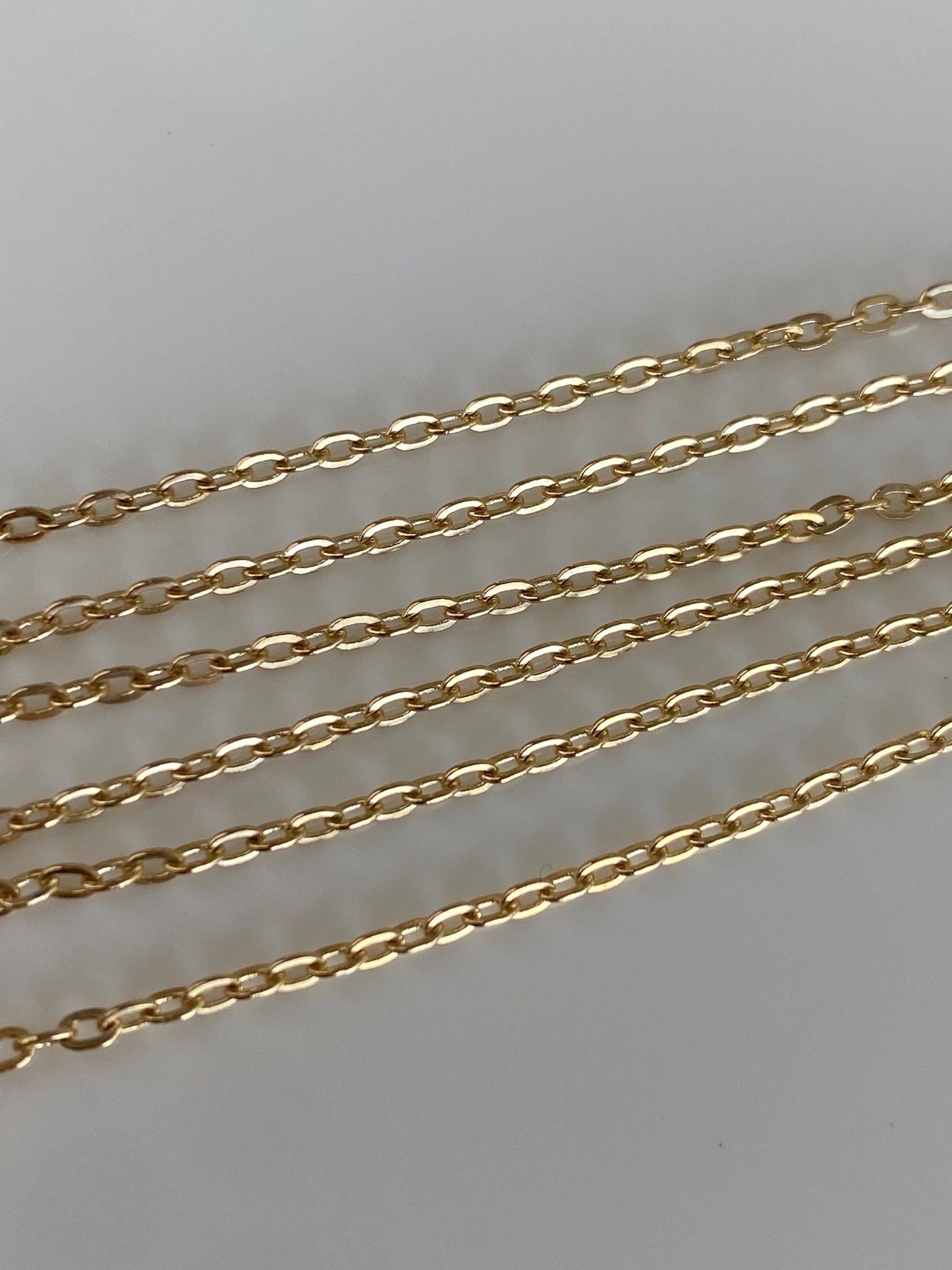 Vintage Solid 14k Yellow Gold Cable Chain Necklace - 15.75 inches