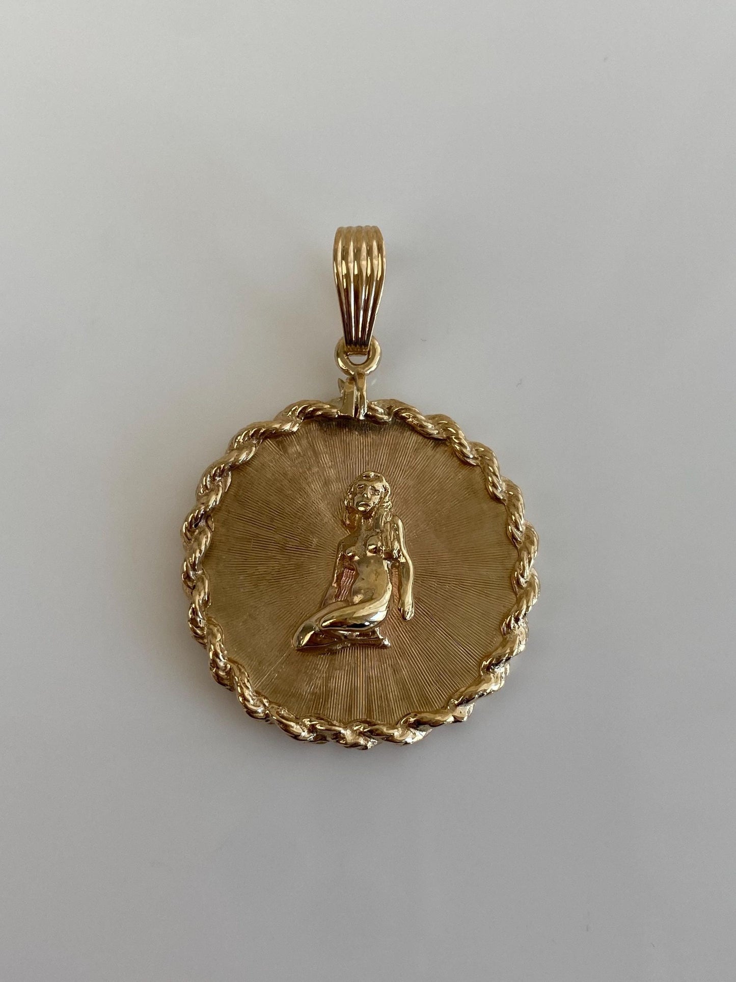 Vintage Solid 14k Yellow Gold Lady Charm