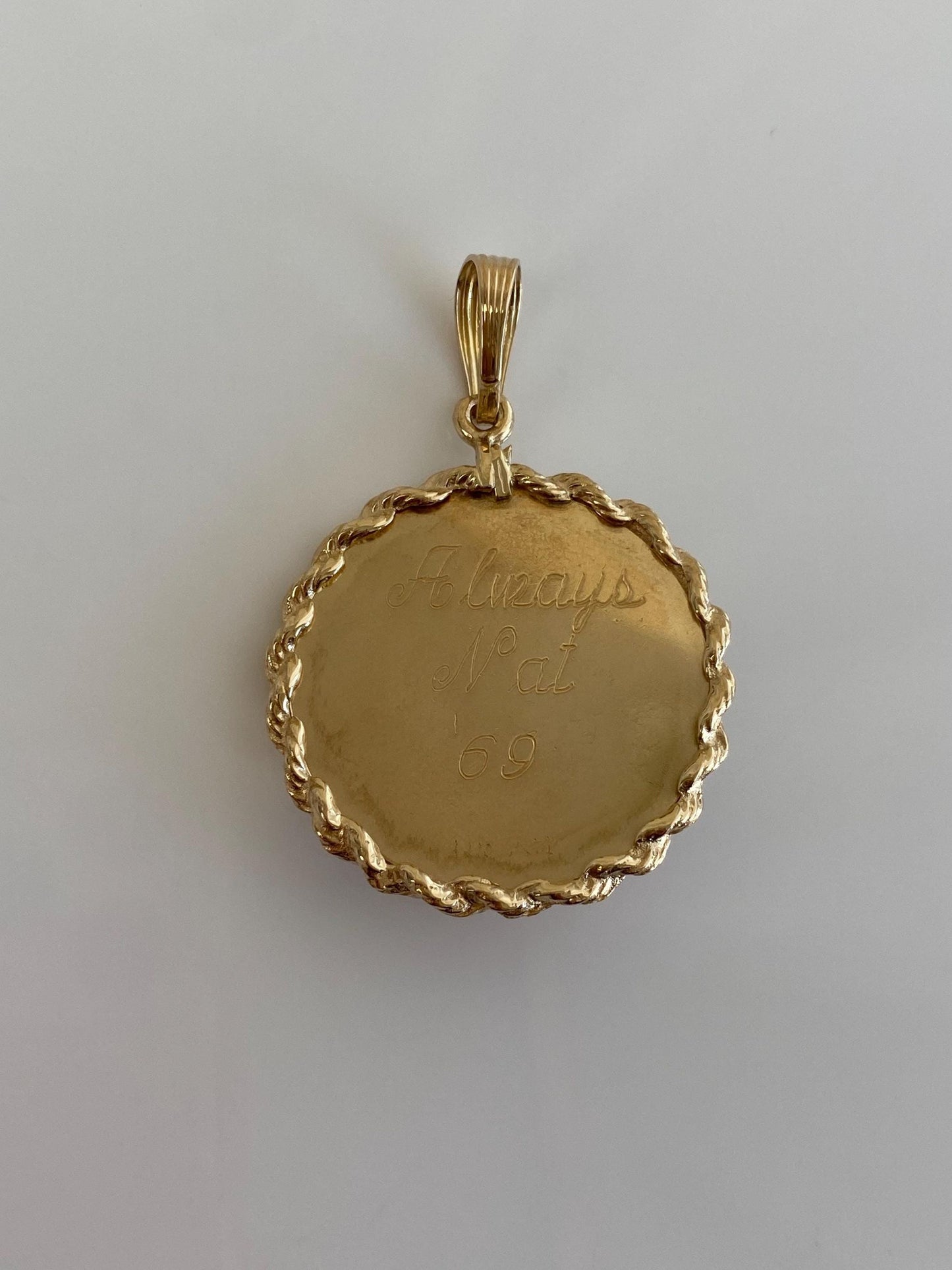 Vintage Solid 14k Yellow Gold Lady Charm