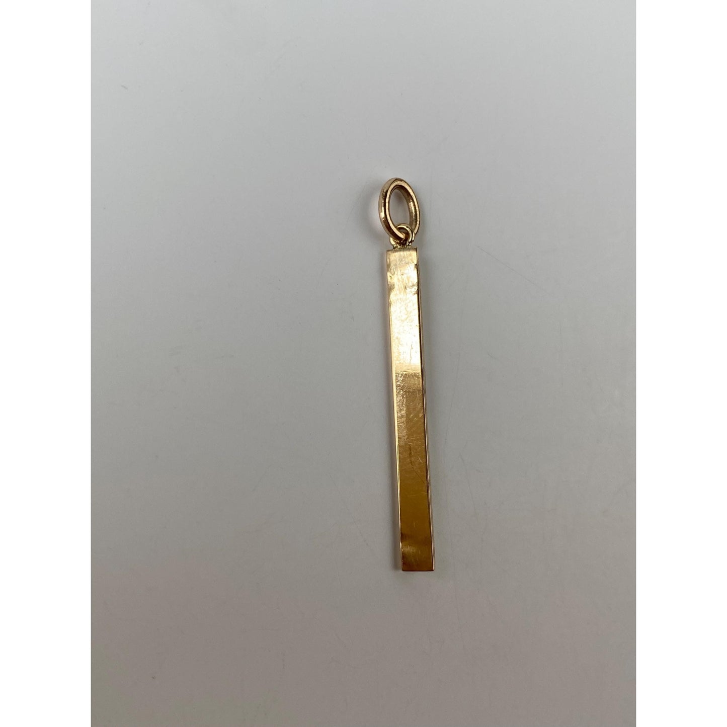 Vintage Solid 14k Yellow Gold White Enamel Pearl Row Charm