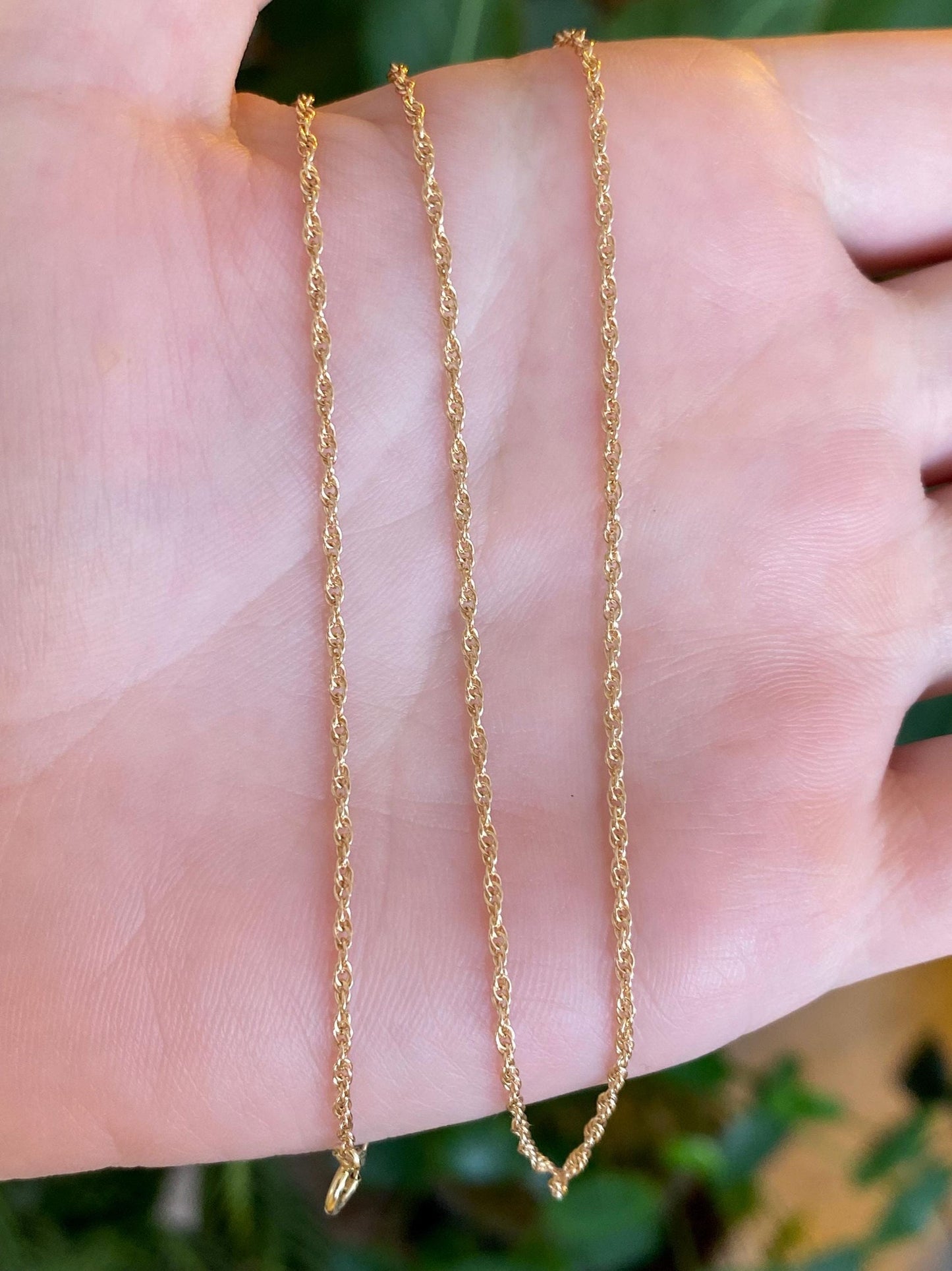 Vintage Solid 14k Yellow Gold Chain Necklace - 18.25 inches