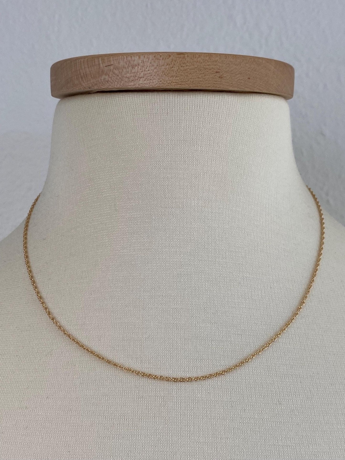 Vintage Solid 14k Yellow Gold Chain Necklace - 18.25 inches