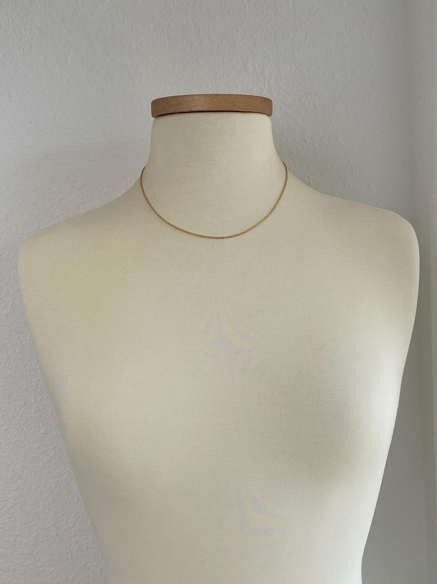 Vintage Solid 14k Yellow Gold Chain Necklace - 18.25 inches