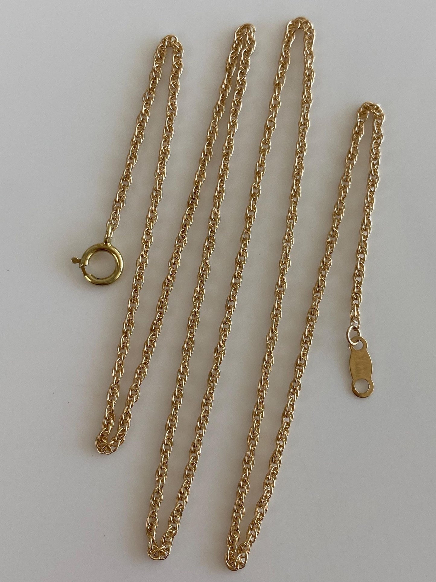 Vintage Solid 14k Yellow Gold Chain Necklace - 18.25 inches