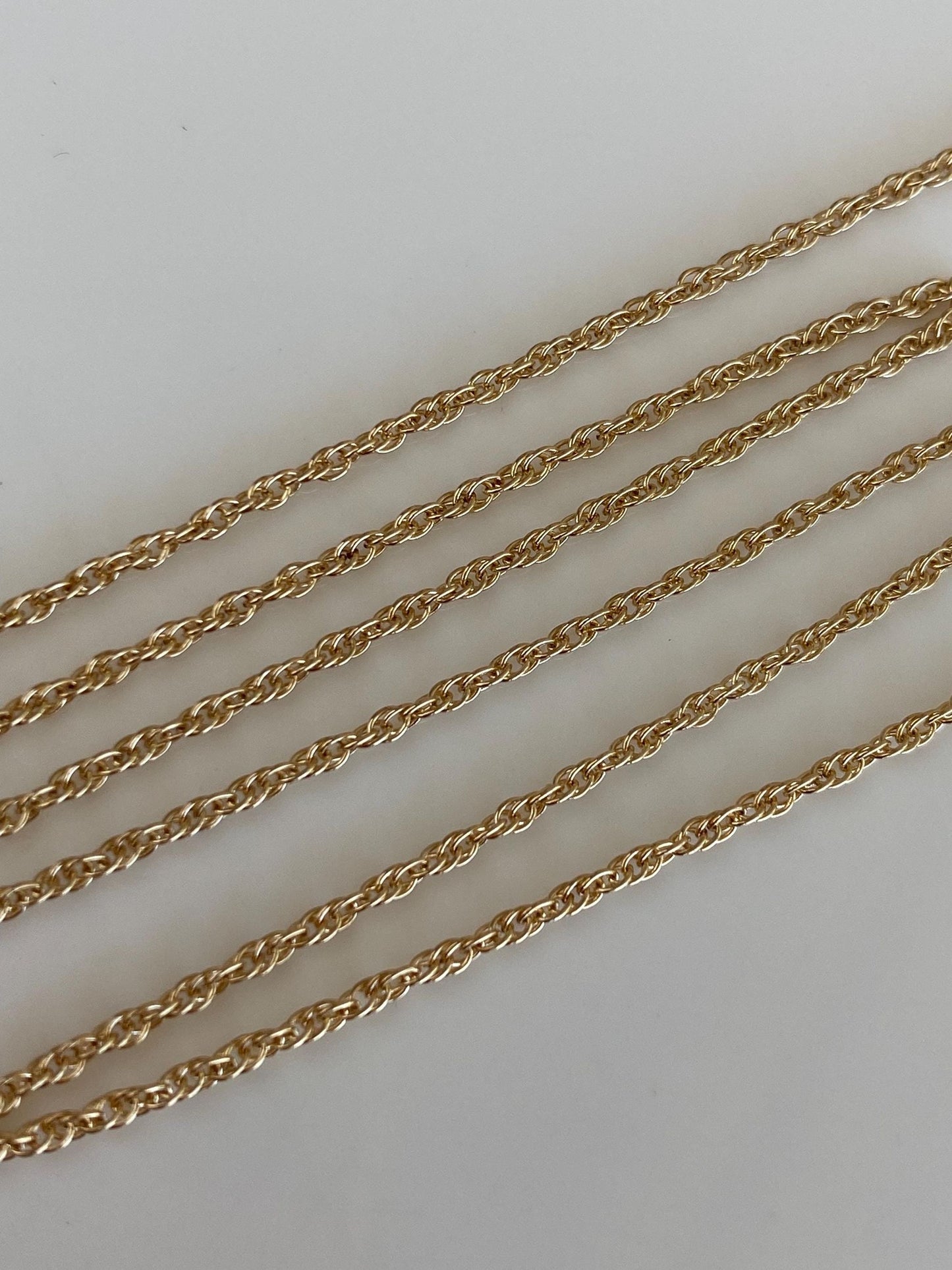 Vintage Solid 14k Yellow Gold Chain Necklace - 18.25 inches