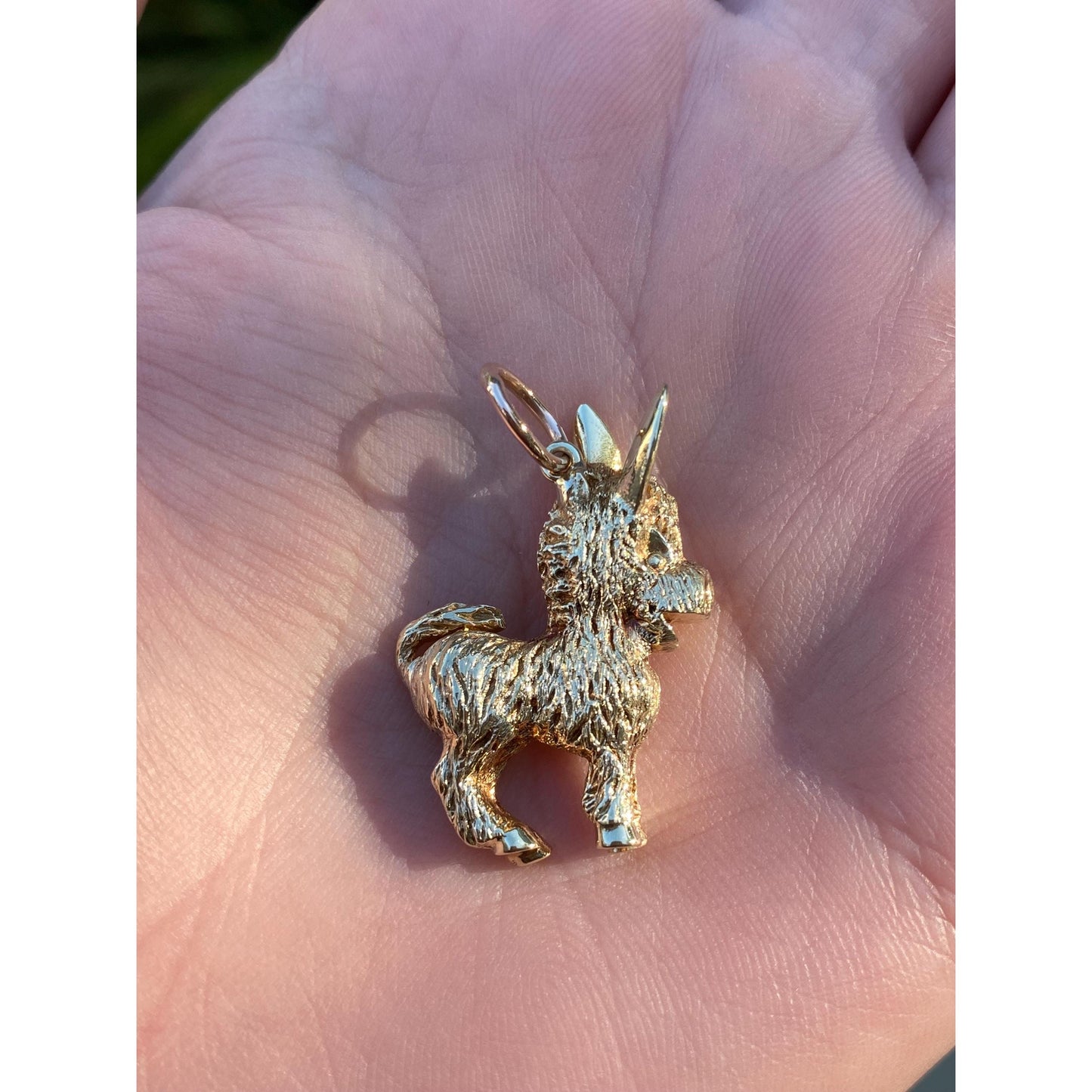 Vintage Solid 14k Yellow Gold Donkey Burro Charm
